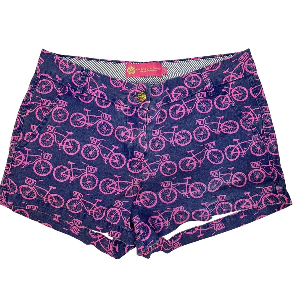 Margaret Josephs Bicycles Macbeth Collection Shorts‎ Purple Pink Womens Small